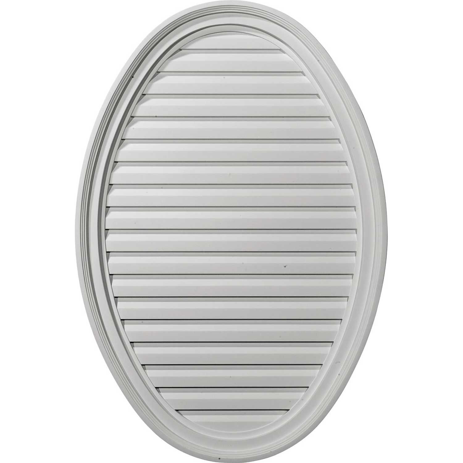 Ekena GVOV29X20F Horizontal Oval Gable Vent W/ Keystones 29"W x 20"H