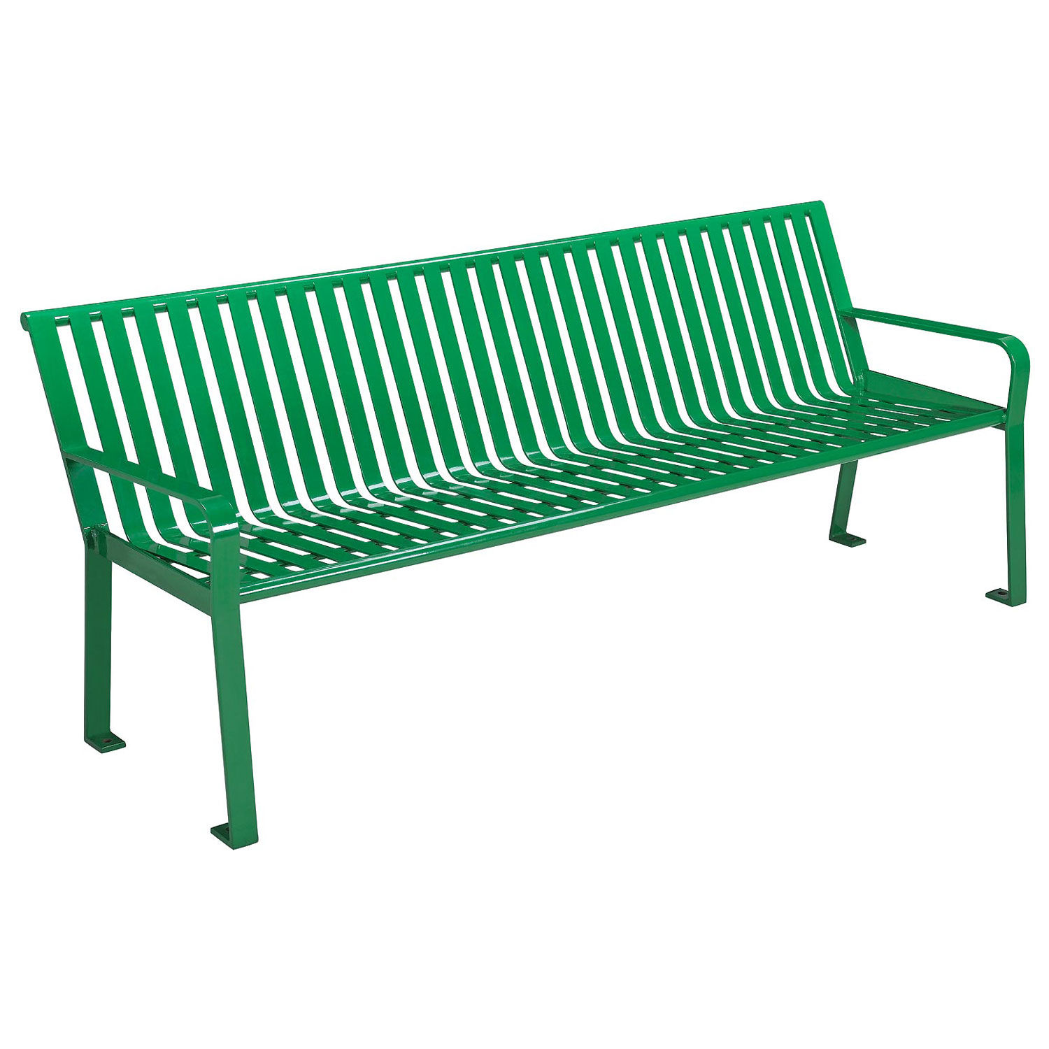 6' Park Bench, Steel Slat, Green 707022313506 eBay