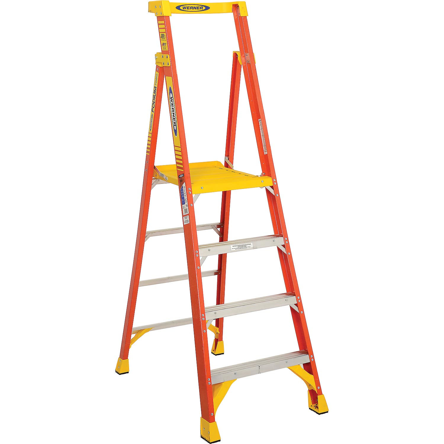 Werner PD6204 4' Type 1A Fiberglass Podium Ladder | eBay