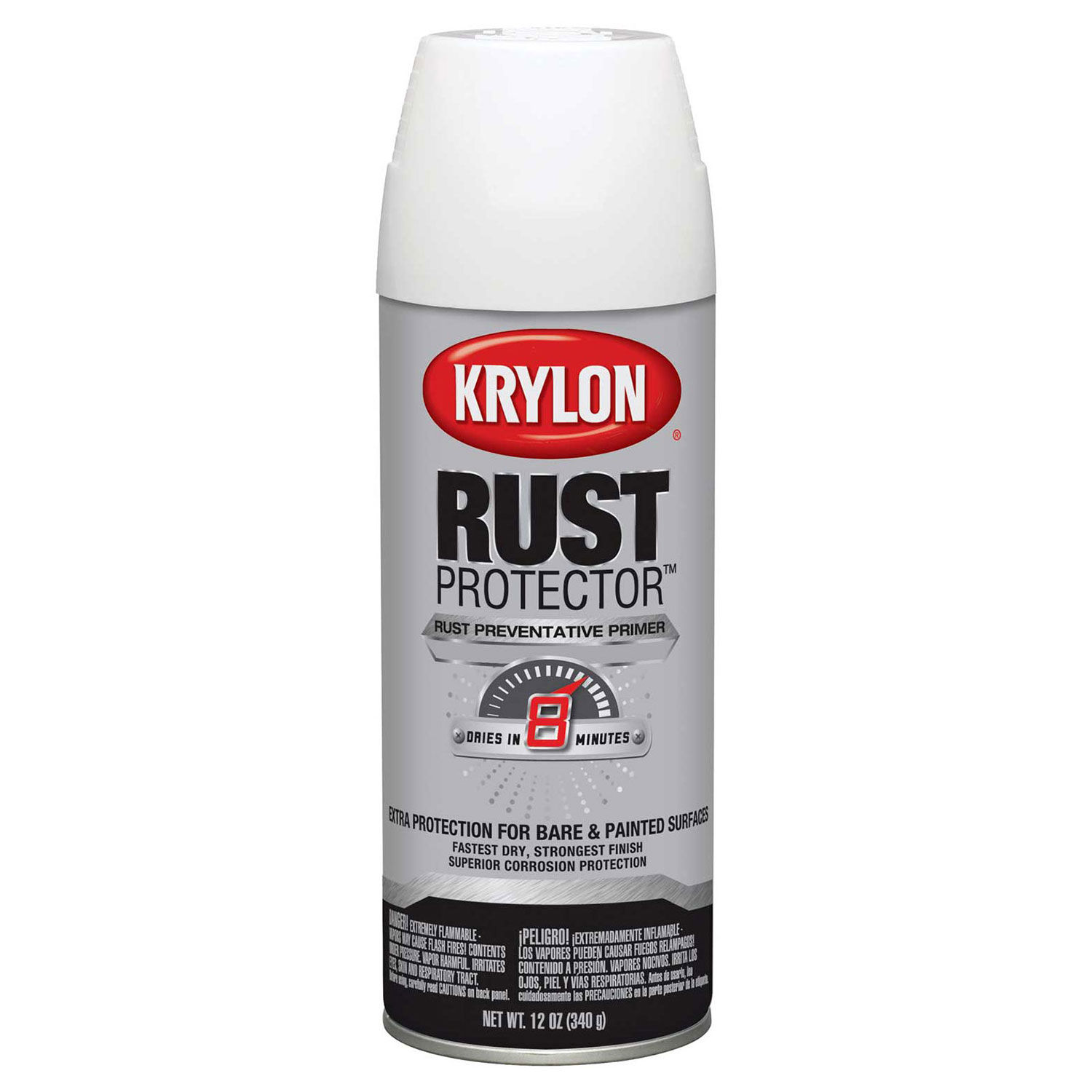 Krylon Rust Preventative Enamel White Primer 12oz. Aerosol Can, Lot of