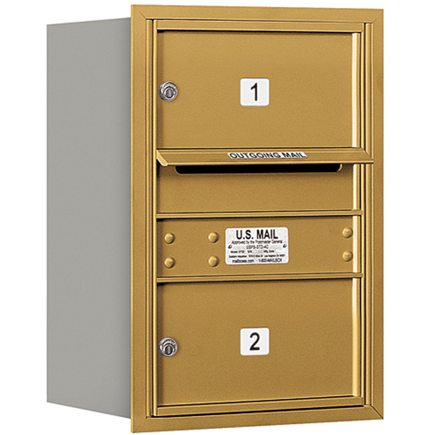 Salsbury Industries 3706S02GRU 4C Horizontal Mailbox, Gold, USPS eBay
