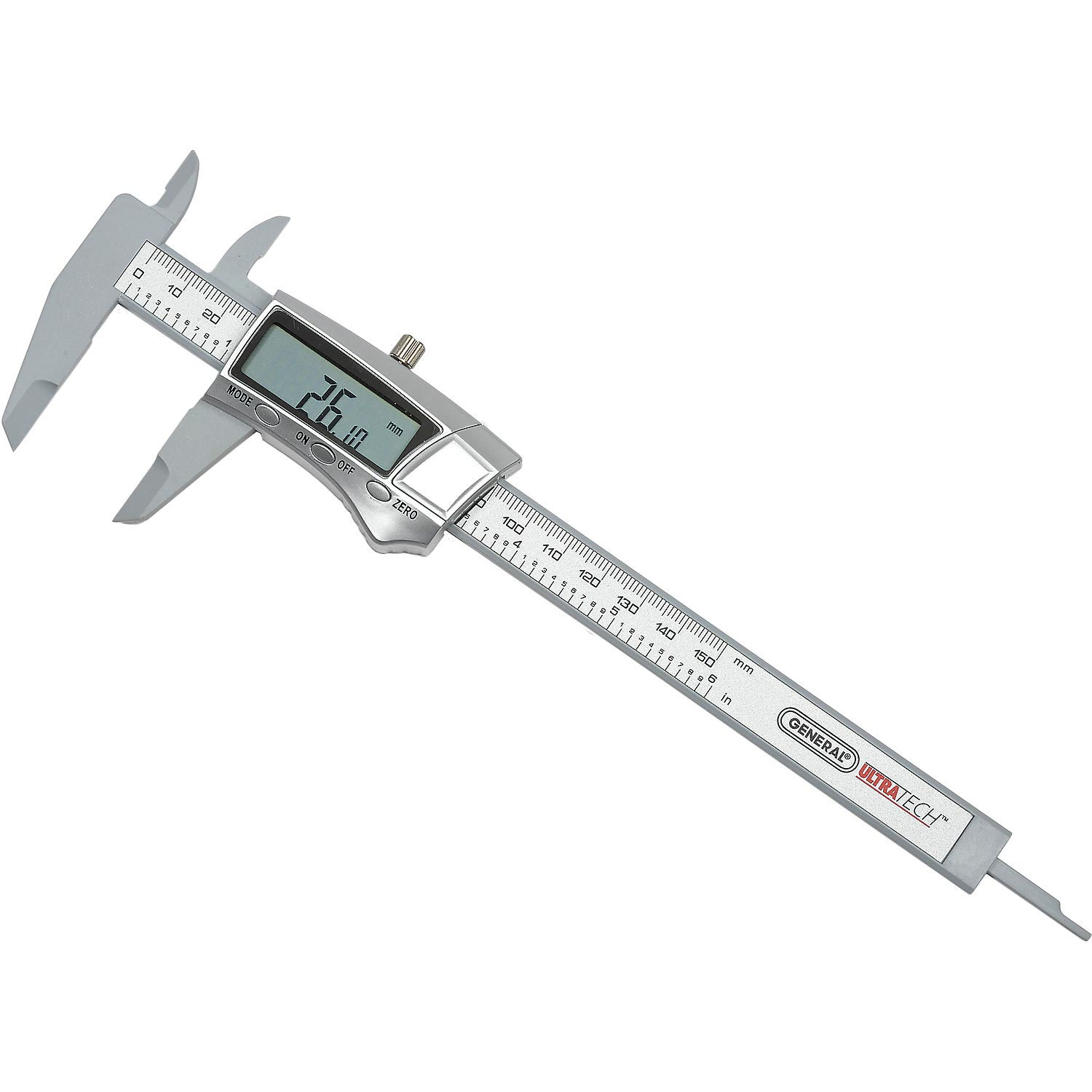 General Tools 146 Fraction Plus Digital Fractional Caliper, Carbon