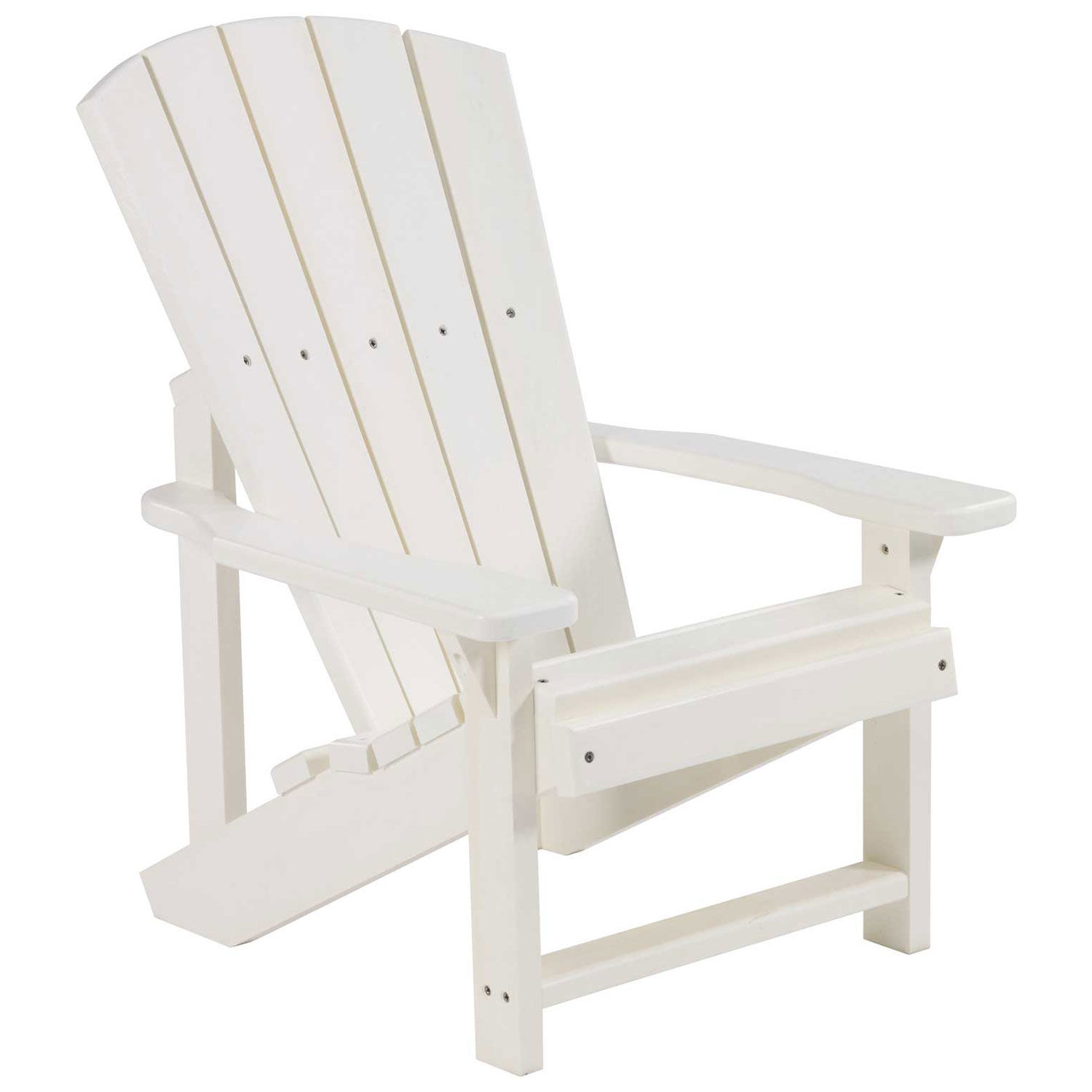Recycled Plastic Kids Adirondack Chair, White, 24"L x 20"W x 27"H, Lot