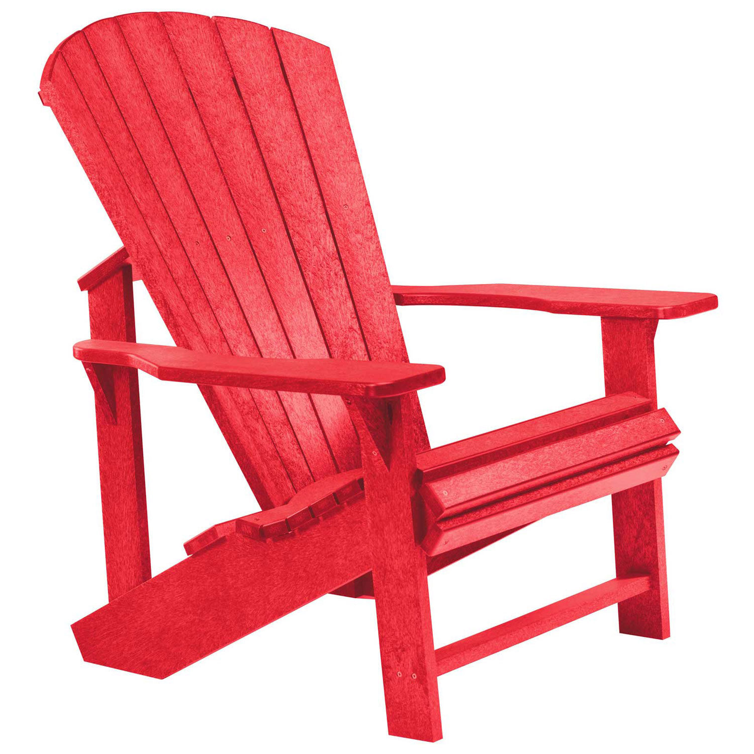 Recycled Plastic Adirondack Chair, Red, 32"L x 31"W x 40-1/2"H | eBay