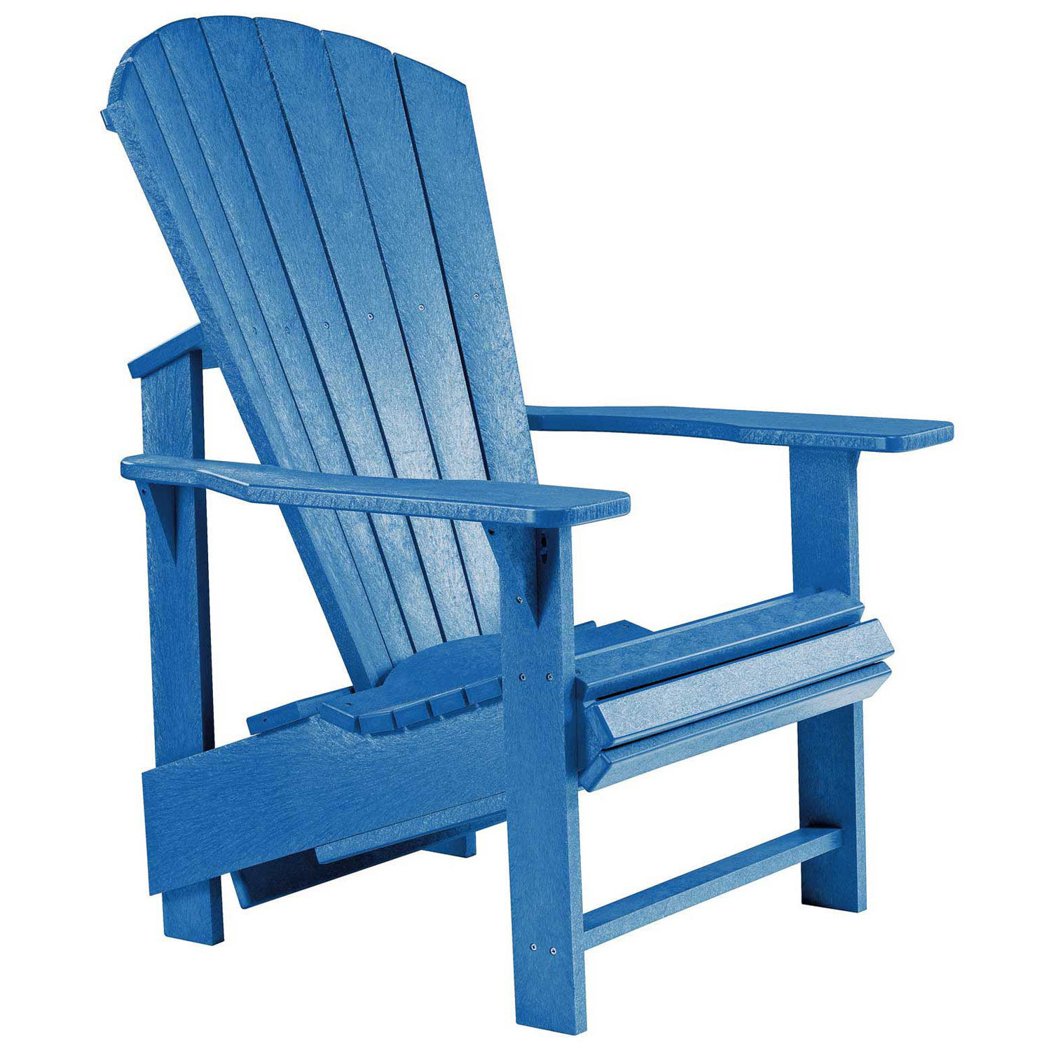 Recycled Plastic Upright Adirondack Chair, Blue, 27"L x 31"W x 44"H | eBay