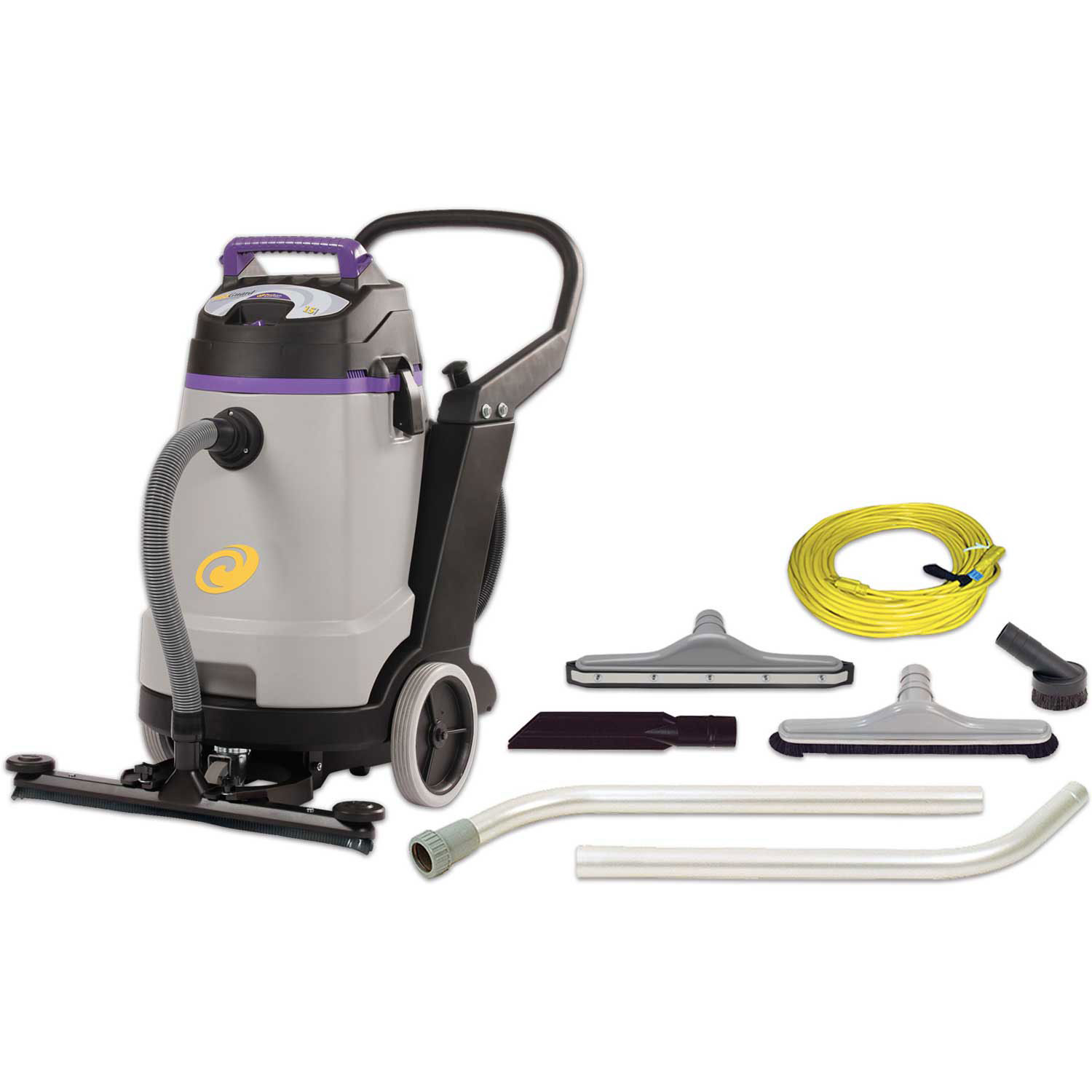 ProTeam ProGuard 15 Gallon Wet/Dry Vacuum w/Front Mount Squeegee eBay