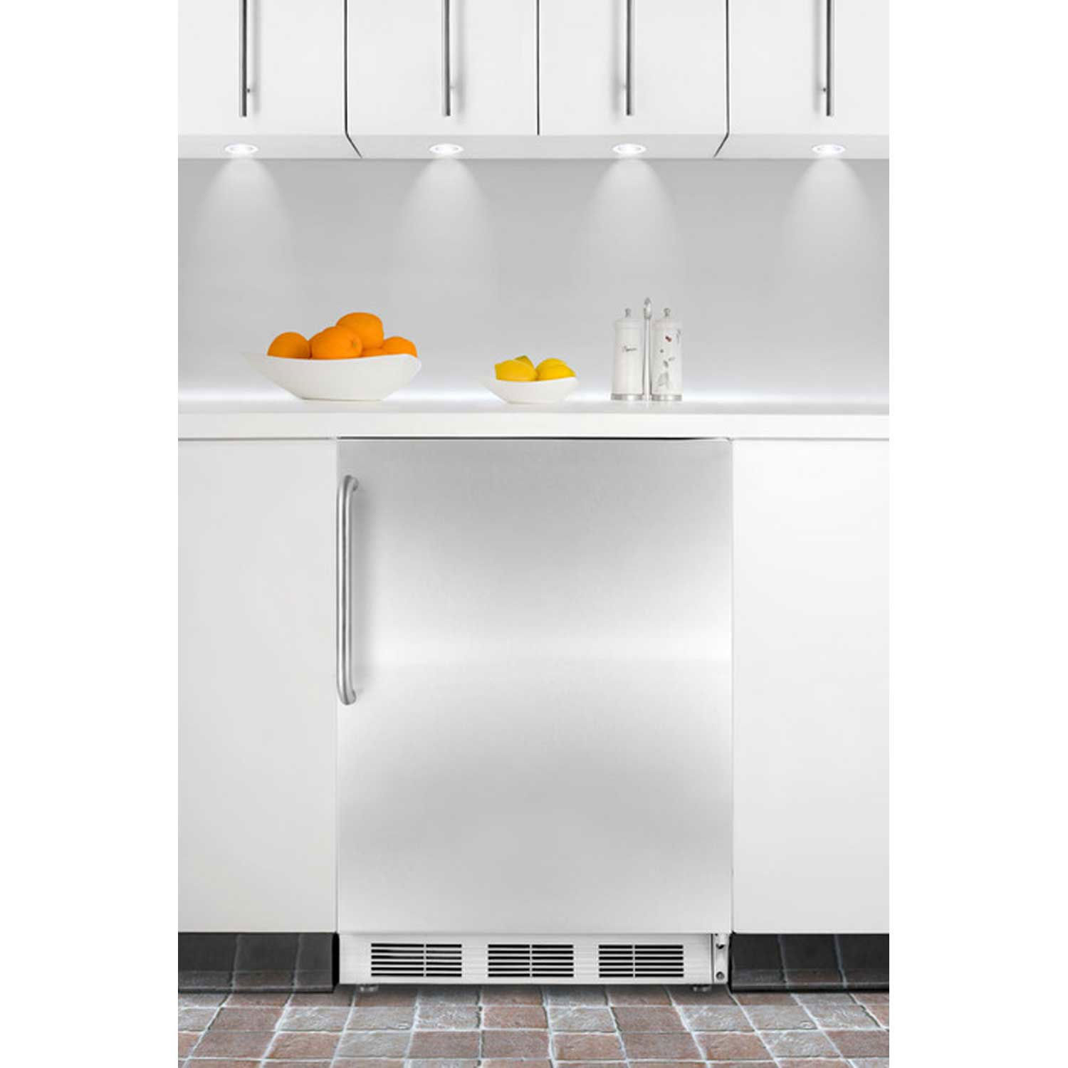 Summit 5.1 Cu. Ft. Built In Undercounter RefrigeratorFreezer, White