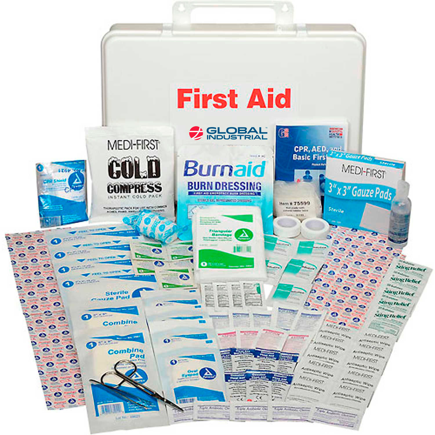 50 Person First Aid Kit, ANSI Compliant, Plastic Case 347682768249 eBay