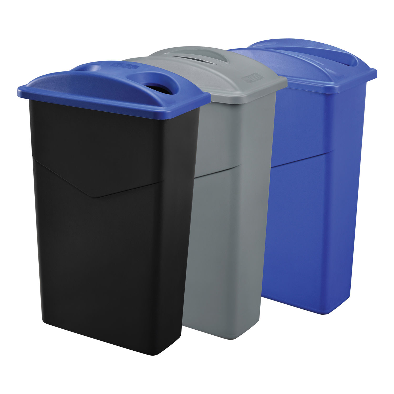 Triple Recycling Trash Container System, 23 Gallon Each, Lot of 1 | eBay