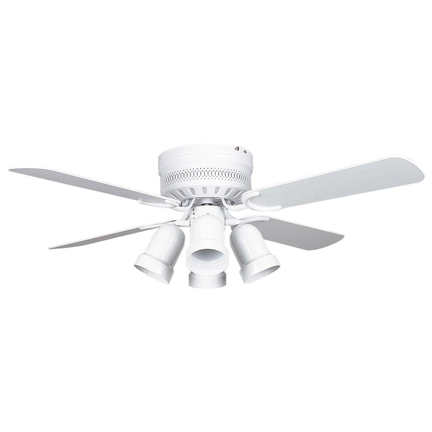 Concord 42" Hugger Ceiling Fan With Bullet Light Kit White eBay