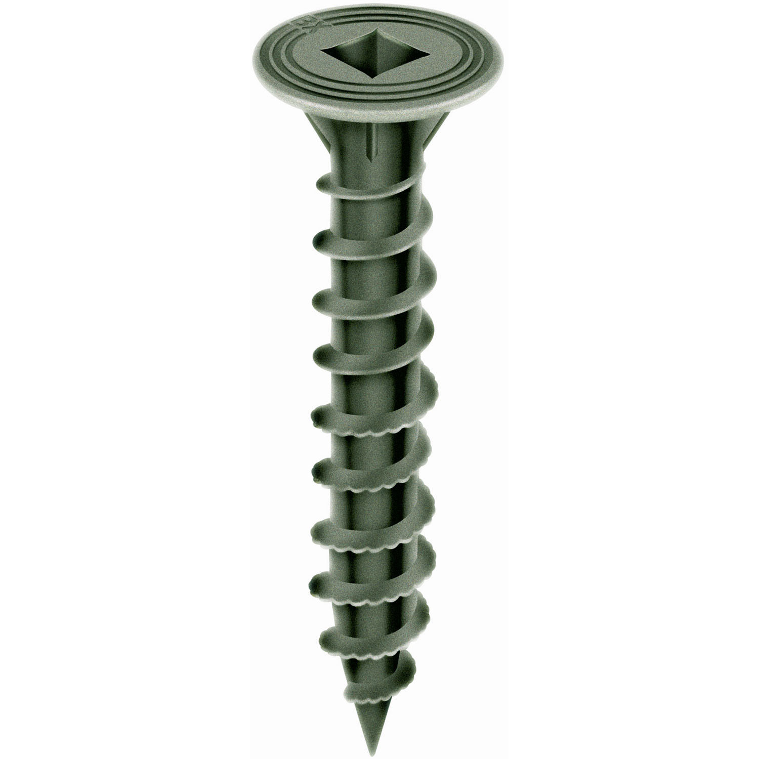 ITW BackerOn 23410, Cement Board Screw, 10x15/8, Flat Square Head