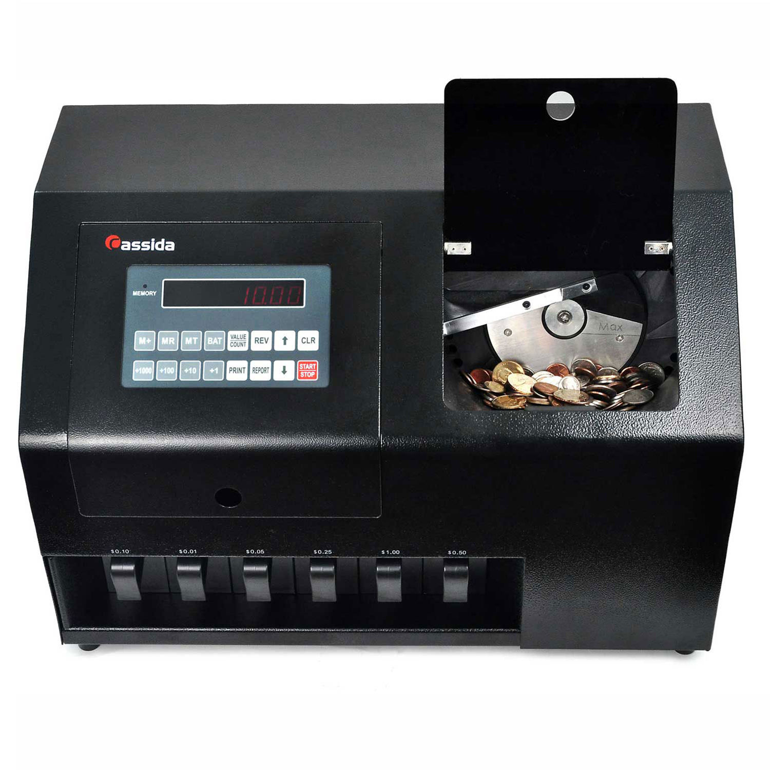Cassida C900, Ultra Heavy Duty Coin Counter/Sorter, LCD Display, 1800