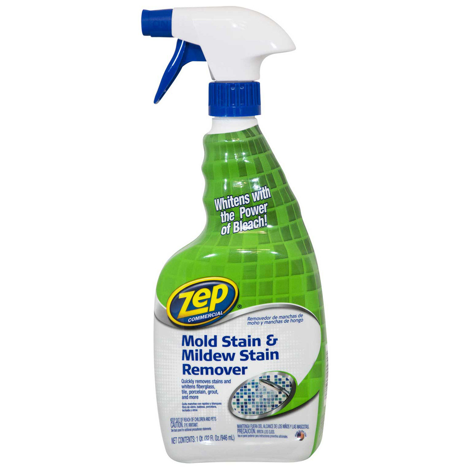Commercial Mold Stain & Mildew Stain Remover, Quart Bottle, 12 Bt/Case