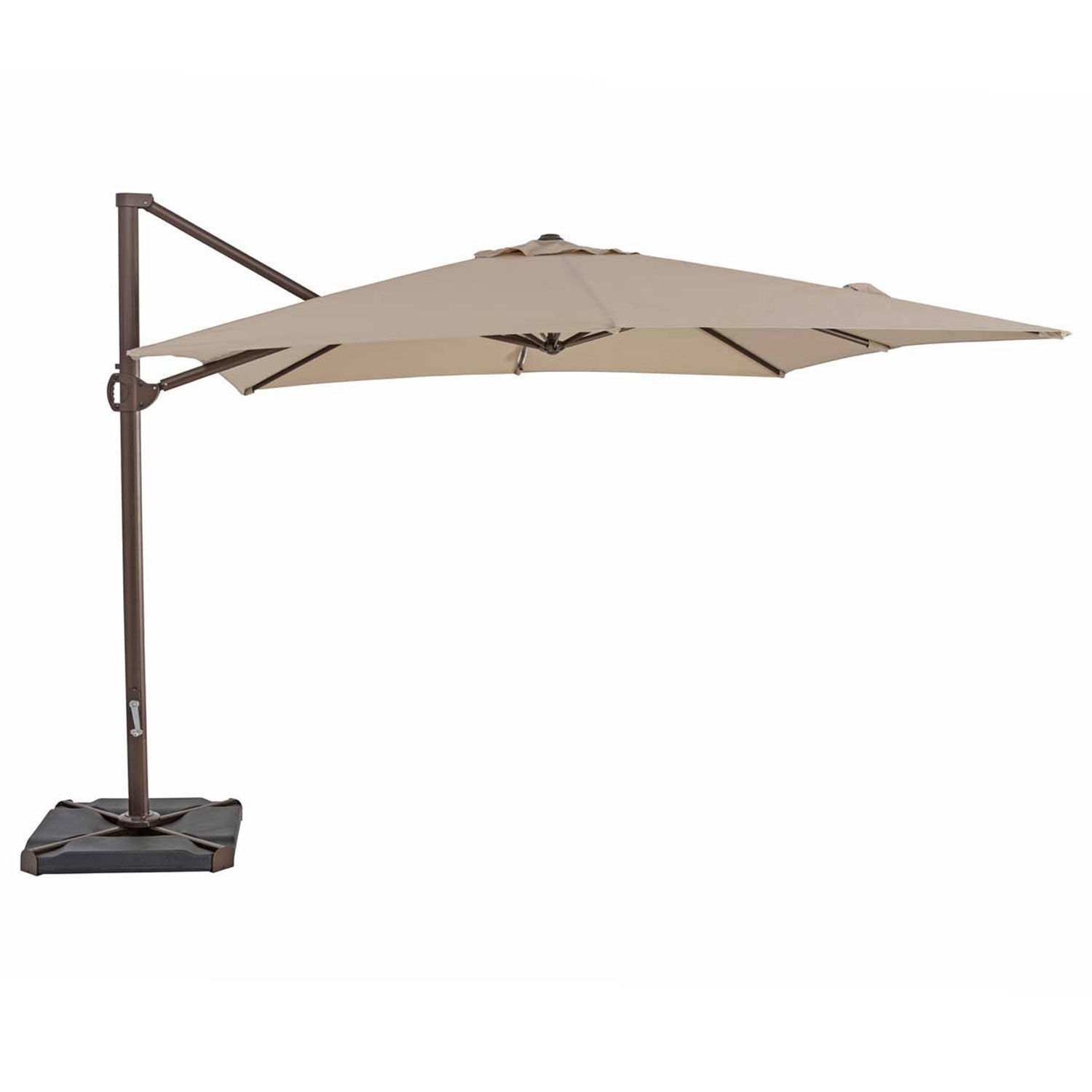 TrueShade US108PAB 10' x 10' Cantilever Square Umbrella, Antique Beige ...