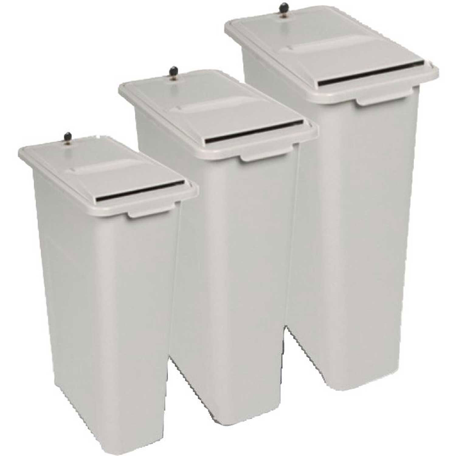 HSM 24" Lockable Shredder Bin, 16Gallon Capacity, Gray, HSM1070070200