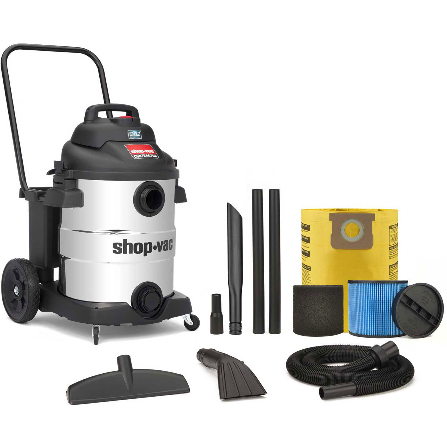 ShopVac Stainless Contractor Wet Dry Vacuum, 10 Gallon 6.5 Peak HP