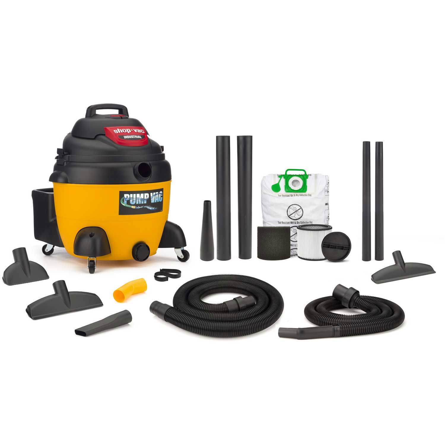 ShopVac Industrial Wet Dry Pump Vacuum, 16 Gallon 6.0 Peak HP, 9601610