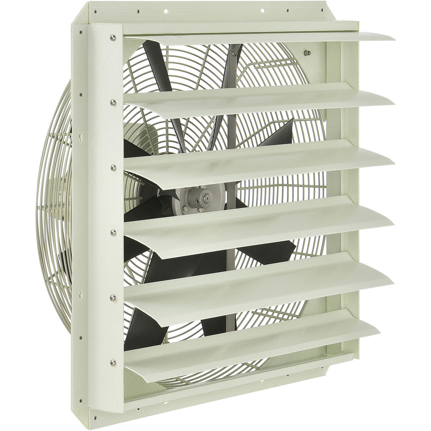 Corrosion Resistant Exhaust Fan with Shutter, 24" Diameter, Direct