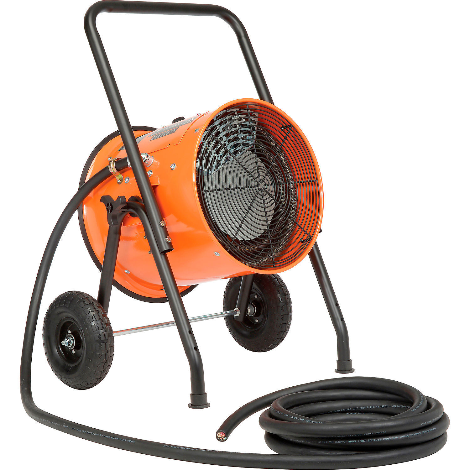 Portable Electric Salamander Heater,480V 30 KW 3 Phase With 25'L