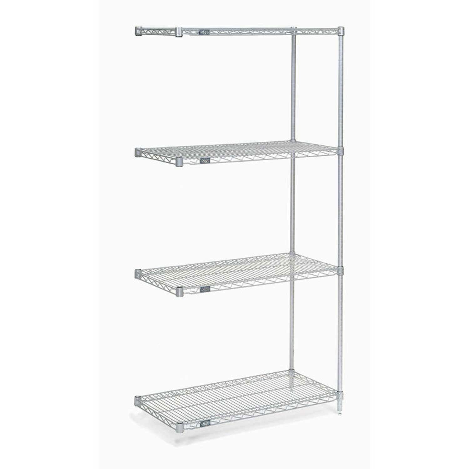 Nexel Poly-Z-Brite174; 5 Tier Wire Shelving Add-On Unit 48