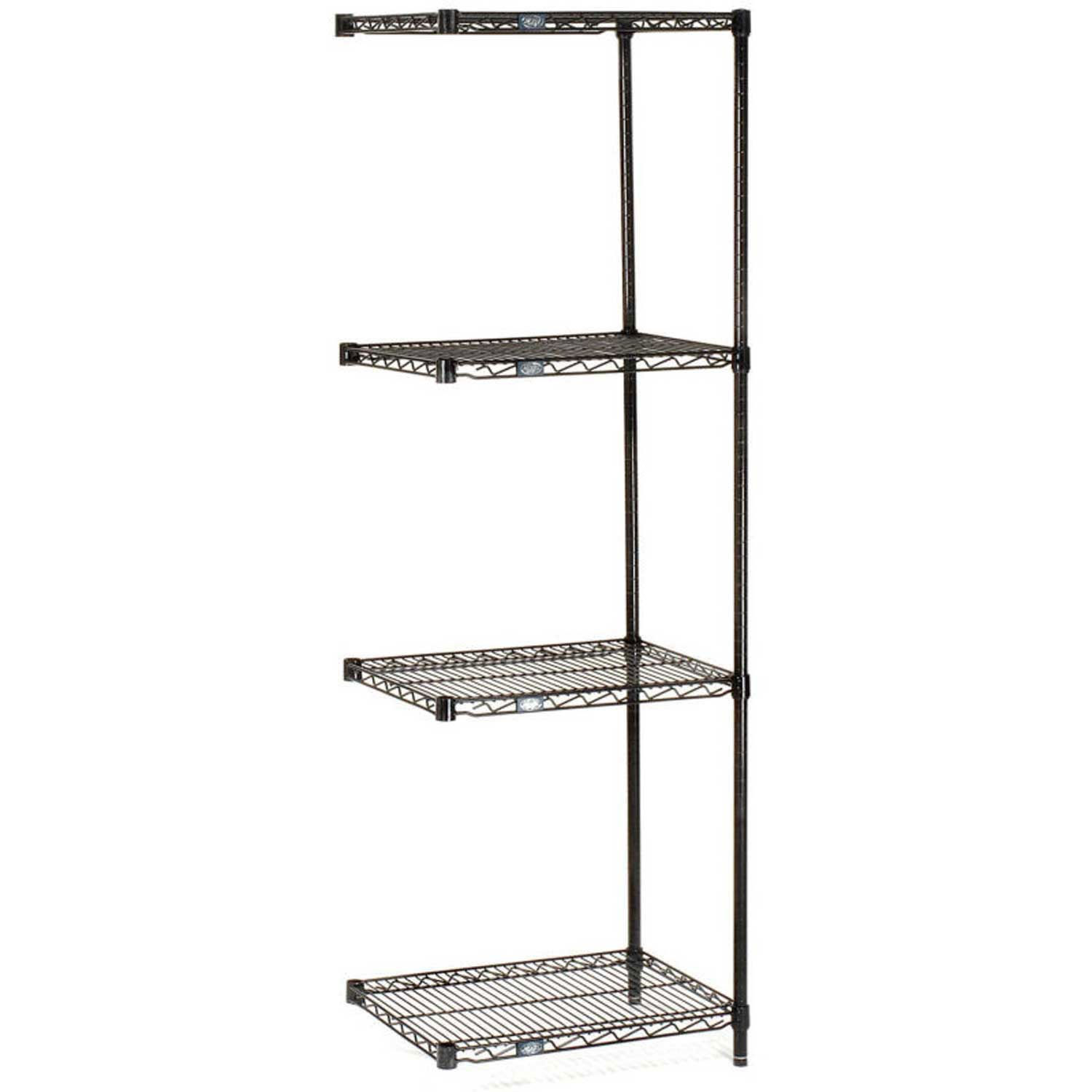 Nexelate Wire Shelving Starter Unit Silver Epoxy 72/"W x 24/"D x 86/"H