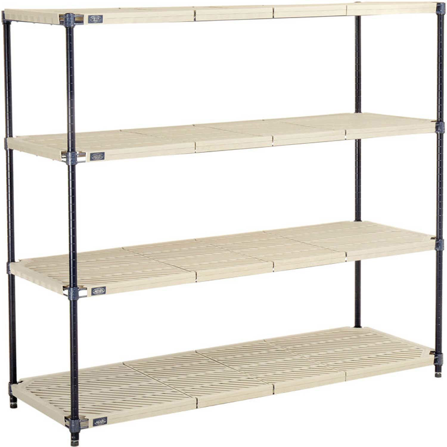 Nexel 36"W X 18"D X 54"H Wire Shelving Unit - Poly-Z-Brite Epoxy Coated, 4 Shelves