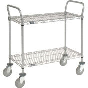 Nexel Wire Shelf Utility Cart, 2 Shelves, 800 Lb. Capacity, 36x24x38