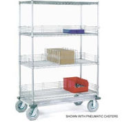 Nexel Chrome Wire Shelf Truck, 48x18x70 1600 Pound Capacity