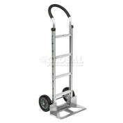Aluminum Hand Truck Curved Handle, Mold-On Rubber Wheels