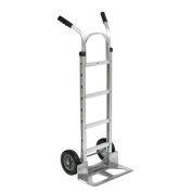 Aluminum Hand Truck Double Handle, Mold-On Rubber Wheels