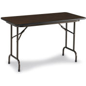 Correll Melamine Top Folding Table, 36" x 96", Walnut
