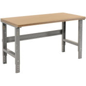 Adjustable Height Shop Top Safety Edge Work Bench, 72"W X 36"D, Gray