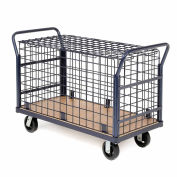 Euro Style Wire Security Deck Truck, 60 X 30 2400 Lb. Capacity