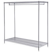 Nexel 2-Shelf Garment Floor Coat Rack, 24"D x 60"W x 63"H