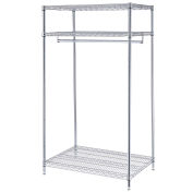 Nexel 3-Shelf Garment Floor Rack, 24"D x 36"W x 74"H