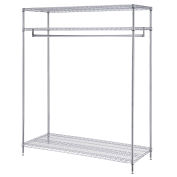 Nexel 3-Shelf Garment Floor Rack, 24"D x 60"W x 74"H