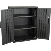 Iceberg Plastic Storage Cabinet, Black, 36x22x46