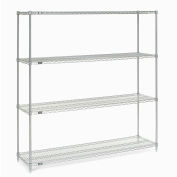 Nexel Chrome Wire Shelving, 72"W X 30"D x 86"H