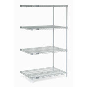 Nexel Chrome Wire Shelving Add-On, 48"W X 30"D x 63"H