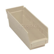 Plastic Nesting Storage Bin, 4-1/8"W x 11-5/8"D x 4"H, Beige - Pkg Qty 24