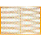 Global Industrial Machinery Wire Fence Partition Panel, 7'W, Yellow