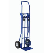 Steel 2-in-1 Convertible Hand Truck with Pneumatic Wheels