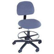 Clean Room Stool Pneumatic Height Adjustment, Blue