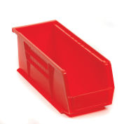 Akro-Mils Plastic Stacking Bin, 4-1/8"W x 10-7/8"D x 4"H, Red - Pkg Qty 12