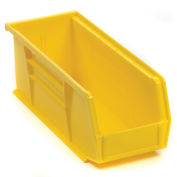 Akro-Mils 30224 Plastic Storage Stacking Hanging Akro Bin, 4-1/8"W x 10-7/8"D x 4"H, Yellow - Pkg Qty 12