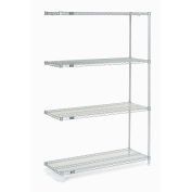 Nexel Chrome Wire Shelving Add-On, 54"W X 24"D x 74"H
