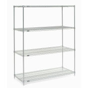 Nexel 18548C Nexel Chrome Wire Shelving, 54"W X 18"D x 86"H