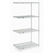 Nexel Chrome Wire Shelving Add-On, 24"W X 24"D x 86"H