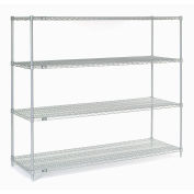 Nexel 24726C Nexel Chrome Wire Shelving, 72"W X 24"D x 63"H