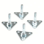 Nexel Triangular Steel Foot Plate, 4/Pk, Chrome Finish